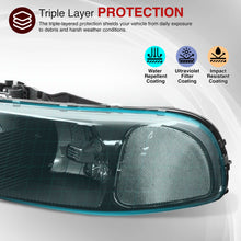 Load image into Gallery viewer, GMC Sierra 1500 1999-2007 / Sierra 2500 1999-2004 / Sierra 1500HD 2500HD 3500 2001-2007 / Yukon 1999-2006 / Yukon XL 1500 2500 2000-2006 Factory Style Headlights + LED Bumper Lights Black Housing Clear Len Clear Reflector