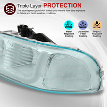 Load image into Gallery viewer, GMC Sierra 1500 2500 1999-2007 / Sierra 1500HD 2500HD 3500 2001-2007 / Yukon 1999-2006 / Yukon XL 1500 2500 2000-2006 LED DRL Bar Factory Style Headlights + LED Bumpers Chrome Housing Clear Len Clear Reflector