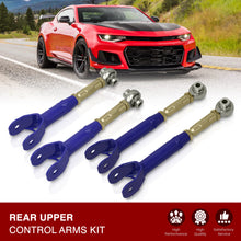 Load image into Gallery viewer, Chevrolet Camaro 2016-2024 Rear Upper Adjustable Trailing Control Arms Kit Blue