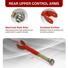 Load image into Gallery viewer, Chevrolet Camaro 2016-2024 Rear Upper Adjustable Trailing Control Arms Kit Red