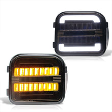 Load image into Gallery viewer, Hummer H3 2006-2010 Sequential LED Turn Signal Light(Amber) LED Parking Light(White) Smoked Lens