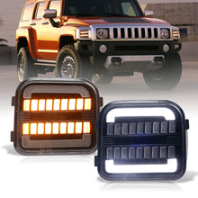 Load image into Gallery viewer, Hummer H3 2006-2010 Sequential LED Turn Signal Light(Amber) LED Parking Light(White) Smoked Lens