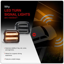 Load image into Gallery viewer, Hummer H3 2006-2010 Sequential LED Turn Signal Light(Amber) LED Parking Light(White) Smoked Lens