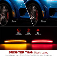 Load image into Gallery viewer, Ford Mustang Mach-E 2021-2024 Chrome Housing Smoked Lens Front Amber Rear Red LED Side Marker