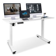 Load image into Gallery viewer, 47 x 24 Inch Height Adjustable Raising Standing Desk, Gaming Table with Smart Control for Bedroom, Gaming, Home, Office - White