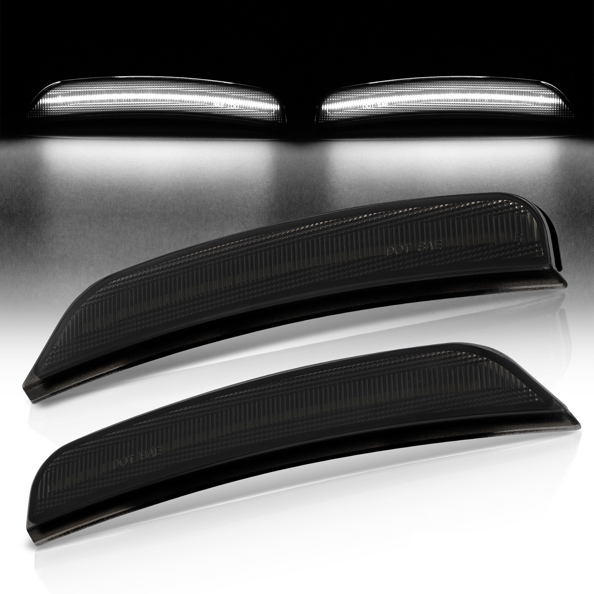 パーツ Gdd Dodge Durango 2021-2025 Front White LED Side Marker Lights