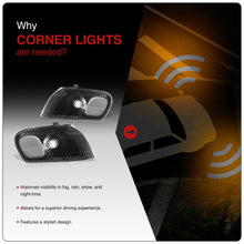 Load image into Gallery viewer, Toyota Corolla 1998-2000 Factory Style Corners Black Housing Clear Len Clear Reflector