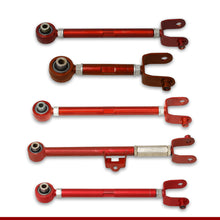 Load image into Gallery viewer, Mazda Miata MX-5 2016-2024 Rear Lower & Upper Adjustable Camber Kit Traction & Toe Control Arms Set Red
