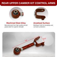 Load image into Gallery viewer, Mazda Miata MX-5 2016-2024 Rear Lower & Upper Adjustable Camber Kit Traction & Toe Control Arms Set Red