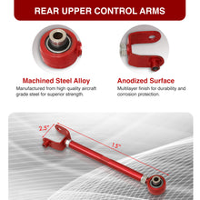 Load image into Gallery viewer, Mazda Miata MX-5 2016-2024 Rear Lower & Upper Adjustable Camber Kit Traction & Toe Control Arms Set Red