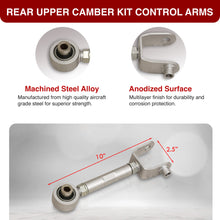 Load image into Gallery viewer, Mazda Miata MX-5 2016-2024 Rear Lower & Upper Adjustable Camber Kit Traction & Toe Control Arms Set Silver