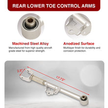 Load image into Gallery viewer, Mazda Miata MX-5 2016-2024 Rear Lower & Upper Adjustable Camber Kit Traction & Toe Control Arms Set Silver