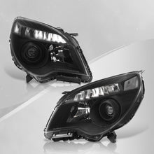 Load image into Gallery viewer, 2010-2015 Chevrolet Equinox Halogen Headlights w/ Projector Beam Black Housing Clear Lens Reflector