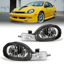 Load image into Gallery viewer, 2000-2002 Dodge Neon Headlights Assembly (w/o Bezel) Black Housing Clear Lens Reflector