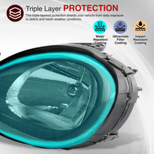 Load image into Gallery viewer, 2000-2002 Dodge Neon Headlights Assembly (w/o Bezel) Black Housing Clear Lens Reflector