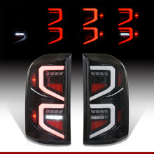 Load image into Gallery viewer, Chevrolet Silverado 2007-2013 Sequential LED Bar Tail Lights Black Housing Clear Len White Tube