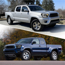 Load image into Gallery viewer, Toyota Tacoma 2012-2015 LED DRL Bar Projector Headlights Black Housing Clear Len Clear Reflector Sequential
