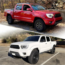 Load image into Gallery viewer, Toyota Tacoma 2012-2015 LED DRL Bar Projector Headlights Chrome Housing Clear Len Clear Reflector Sequential