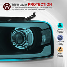 Load image into Gallery viewer, Ford F150 2004-2008 LED DRL Bar Projector Headlights Black Housing Clear Len Clear Reflector Sequential