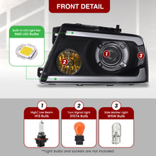 Load image into Gallery viewer, Ford F150 2004-2008 LED DRL Bar Projector Headlights Black Housing Clear Len Clear Reflector Sequential