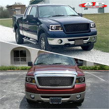 Load image into Gallery viewer, Ford F150 2004-2008 LED DRL Bar Projector Headlights Black Housing Clear Len Clear Reflector Sequential