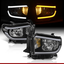 Load image into Gallery viewer, Toyota Tundra 2014-2021 LED DRL Bar Factory Style Headlights Chrome Housing Clear Len Clear Reflector (Halogen Models Only) Sequential