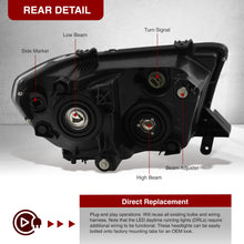Load image into Gallery viewer, Toyota Tundra 2007-2013 / Sequoia 2008-2017 LED DRL Bar Factory Style Headlights Black Housing Clear Len Clear Reflector Sequential