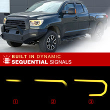 Load image into Gallery viewer, Toyota Tundra 2007-2013 / Sequoia 2008-2017 LED DRL Bar Projector Headlights Chrome Housing Clear Len Clear Reflector Sequential