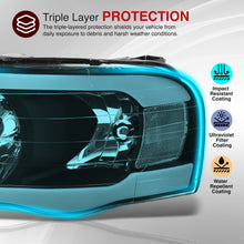 Load image into Gallery viewer, Dodge Ram 1500 2002-2005 / Ram 2500 3500 2003-2005 LED DRL Bar Factory Style Headlights Black Housing Clear Len Clear Reflector Sequential