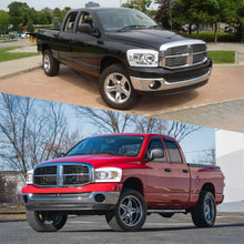 Load image into Gallery viewer, Dodge Ram 1500 2006-2008 / Ram 2500 3500 2006-2009 LED DRL Bar Projector Headlights Chrome Housing Clear Len Clear Reflector Sequential