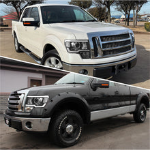 Load image into Gallery viewer, Ford F150 2009-2014 LED DRL Bar Projector Headlights Black Housing Clear Len Clear Reflector (Halogen Models Only) Sequential