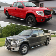 Load image into Gallery viewer, Ford F150 2009-2014 LED DRL Bar Projector Headlights Chrome Housing Clear Len Clear Reflector (Halogen Models Only) Sequential