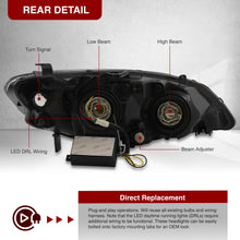 Load image into Gallery viewer, Honda Civic 2004-2005 Factory Style Headlights Chrome Housing Clear Len Clear Reflector Sequential DRL LED