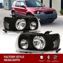 Load image into Gallery viewer, Ford Escape 2005-2007 Headlight Black Housing Clear Lens Reflector