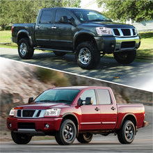 Load image into Gallery viewer, Nissan Titan 2004-2015 / Armada 2004-2007 LED DRL Bar Factory Style Headlights Chrome Housing Clear Len Clear Reflector Sequential