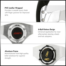 Load image into Gallery viewer, JDM Sport Universal 320mm Fusion Style Aluminum Steering Wheel Black / Silver
