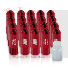 Load image into Gallery viewer, JDM Sport Universal 12 x 1.50 Extended Locking Lug Nuts Red (20 Pieces) - 4 Pieces Locking Type Lug + Key
