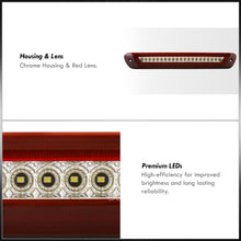 Load image into Gallery viewer, Chevrolet Colorado 2004-2012 / GMC Canyon 2004-2012 / Isuzu i-280 i-350 2006 / i-290 i-370 2007-2008 Strobe LED 3rd Brake Light Chrome Housing Red Len