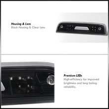 Load image into Gallery viewer, Chevrolet Silverado 1500 2014-2018 / 2500HD 3500HD 2015-2019 / GMC Sierra 1500 2014-2018 / 2500HD 3500HD 2015-2019 LED Bar 3rd Brake Light Black Housing Clear Len (Version 2)