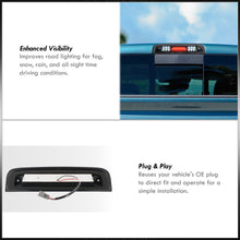 Load image into Gallery viewer, Chevrolet Silverado 1500 2014-2018 / 2500HD 3500HD 2015-2019 / GMC Sierra 1500 2014-2018 / 2500HD 3500HD 2015-2019 LED Bar 3rd Brake Light Black Housing Smoke Len (Version 2)