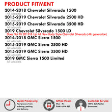 Load image into Gallery viewer, Chevrolet Silverado 1500 2014-2018 / 2500HD 3500HD 2015-2019 / GMC Sierra 1500 2014-2018 / 2500HD 3500HD 2015-2019 LED Bar 3rd Brake Light Chrome Housing Clear Len (Version 2)