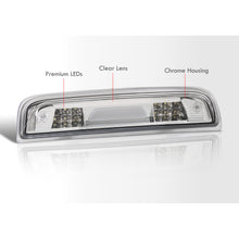 Load image into Gallery viewer, Chevrolet Silverado 1500 2014-2018 / 2500HD 3500HD 2015-2019 / GMC Sierra 1500 2014-2018 / 2500HD 3500HD 2015-2019 LED Bar 3rd Brake Light Chrome Housing Clear Len (Version 2)