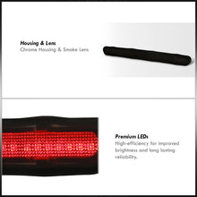Load image into Gallery viewer, Chevrolet Camaro 2016-2023 Rear LED 3rd Brake Light Chrome Housing Smoke Len