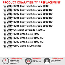 Load image into Gallery viewer, Chevrolet Silverado 1500 2014-2018 / 2500HD 3500HD 2015-2019 / GMC Sierra 1500 2014-2018 / 2500HD 3500HD 2015-2019 Strobe LED 3rd Brake Light Chrome Housing Red Len (Version 3)