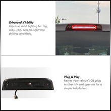 Load image into Gallery viewer, Chevrolet Silverado 1500 2014-2018 / 2500HD 3500HD 2015-2019 / GMC Sierra 1500 2014-2018 / 2500HD 3500HD 2015-2019 Strobe LED 3rd Brake Light Chrome Housing Red Len (Version 3)