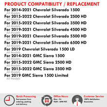 Load image into Gallery viewer, Chevrolet Silverado 1500 2014-2018 / 2500HD 3500HD 2015-2019 / GMC Sierra 1500 2014-2018 / 2500HD 3500HD 2015-2019 Strobe LED 3rd Brake Light Chrome Housing Smoke Len (Version 3)