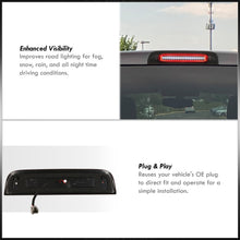 Load image into Gallery viewer, Chevrolet Silverado 1500 2014-2018 / 2500HD 3500HD 2015-2019 / GMC Sierra 1500 2014-2018 / 2500HD 3500HD 2015-2019 Strobe LED 3rd Brake Light Chrome Housing Smoke Len (Version 3)