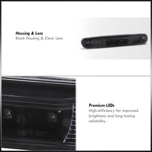 Load image into Gallery viewer, Chevrolet Silverado 1500 2007-2013 / Silverado 2500 3500 2007-2014 / GMC Sierra 1500 2007-2013 / Sierra 2500 3500 2007-2014 / Hummer H3T 2009-2010 LED 3rd Brake Light Black Housing Clear Len