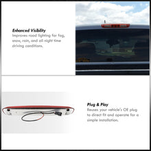 Load image into Gallery viewer, Chevrolet Silverado 1500 2007-2013 / Silverado 2500 3500 2007-2014 / GMC Sierra 1500 2007-2013 / Sierra 2500 3500 2007-2014 / Hummer H3T 2009-2010 LED 3rd Brake Light Chrome Housing Red Clear Len