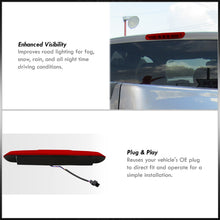 Load image into Gallery viewer, Chevrolet Silverado 1500 2007-2013 / Silverado 2500 3500 2007-2014 / GMC Sierra 1500 2007-2013 / Sierra 2500 3500 2007-2014 / Hummer H3T 2009-2010 LED 3rd Brake Light Chrome Housing Red Len